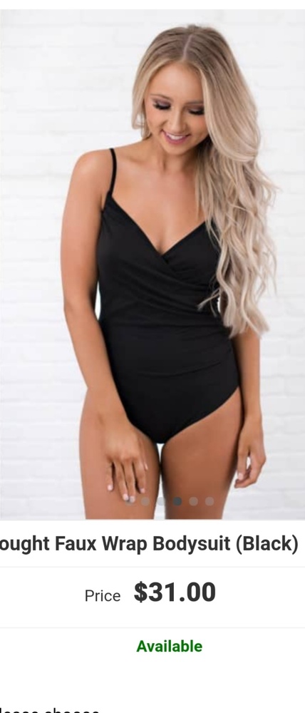 Black wrap bodysuit
